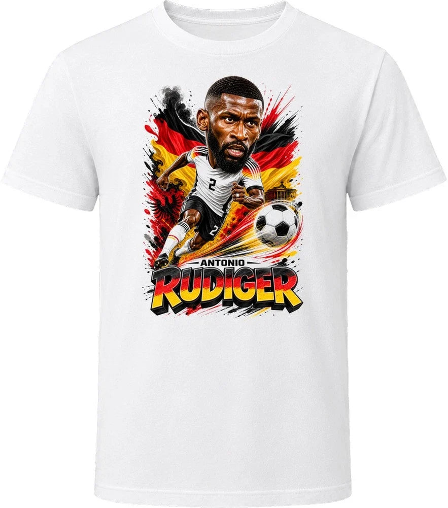 Antonio Rudiger Germany Soccer Caricature 2026 World Cup T Shirt Unisex