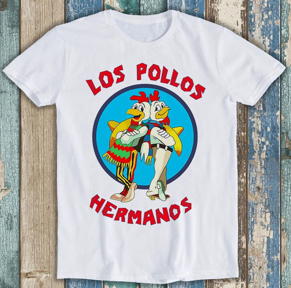 Los Pollos Hermanos TV Series Retro Funny Meme Gift Tee T Shirt M1242 Unisex