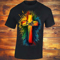 Faith Cross Painted, Black , God Jesus Religious Joyful Christian Gift Unisex