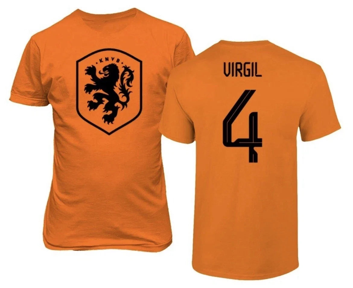 Netherlands Soccer #4 Virgil Van Dijk World Football Adult and Youth Unisex