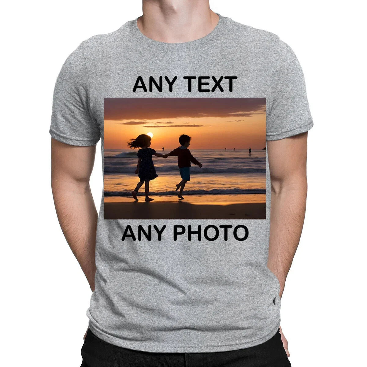 Personalised Your Text Photo Picture Stag Hen Party Mens s #TA-56 1T9A5 Unisex