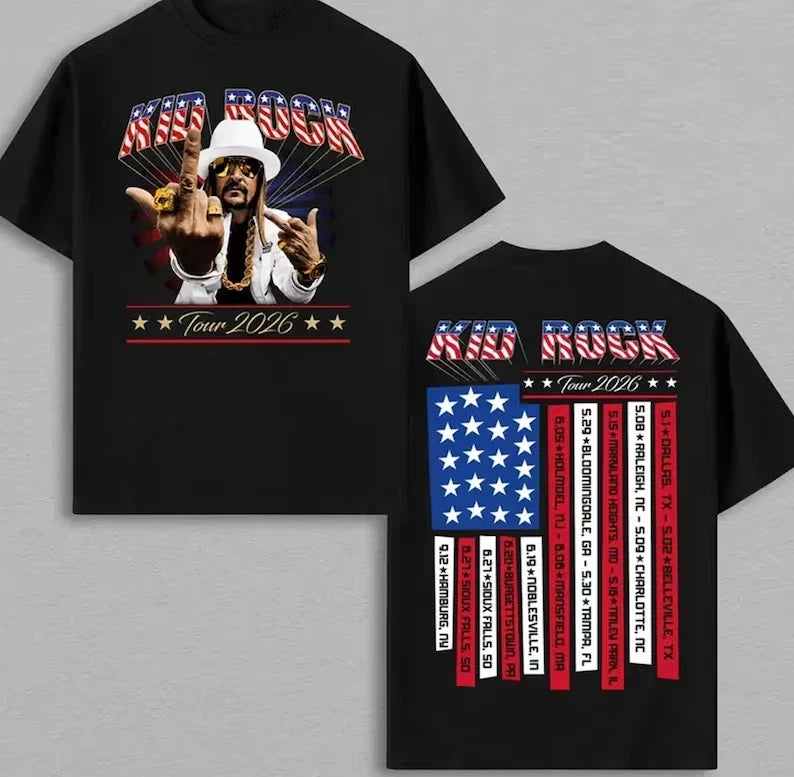 Kid Rock 2026 Freedom 250 Tour T Shirt, Fan Mech, Unisex Unisex