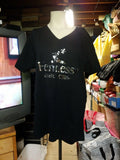 Stylish Hennesy black blue reversible Tagless Tee large nwot Unisex