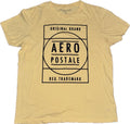 Aeropostale Original Brand Graphic Mens Medium Yellow Logo T Shirt Casual Cotton Unisex