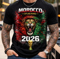 Morocco Atlas King Lion : 2026 World Cup Soccer Fan Tee Unisex