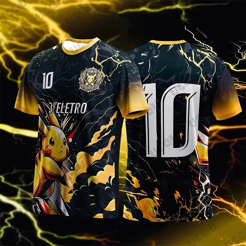 Poke mon Football s 2026 World Cup Football Tees Polyester Breathable Unisex