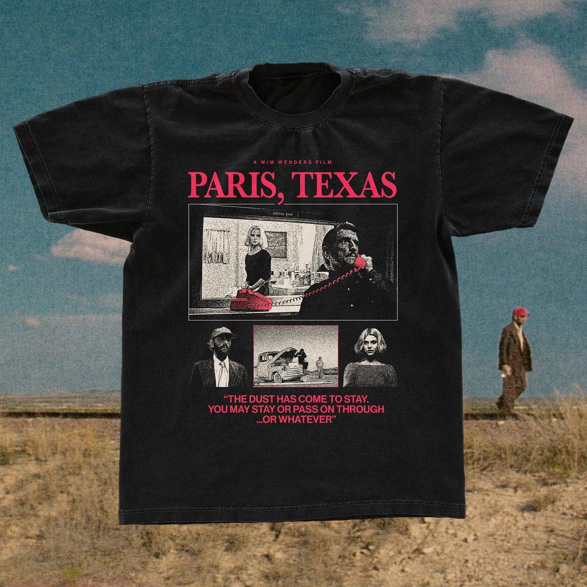 Paris, Texas Wim Wenders Harry Dean Stanton Cult Film Streetwear Tee Unisex