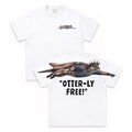 DRIPVITY Funny Otter T-Shirt Otter-ly Free Patriotic America Graphic Tee Adult