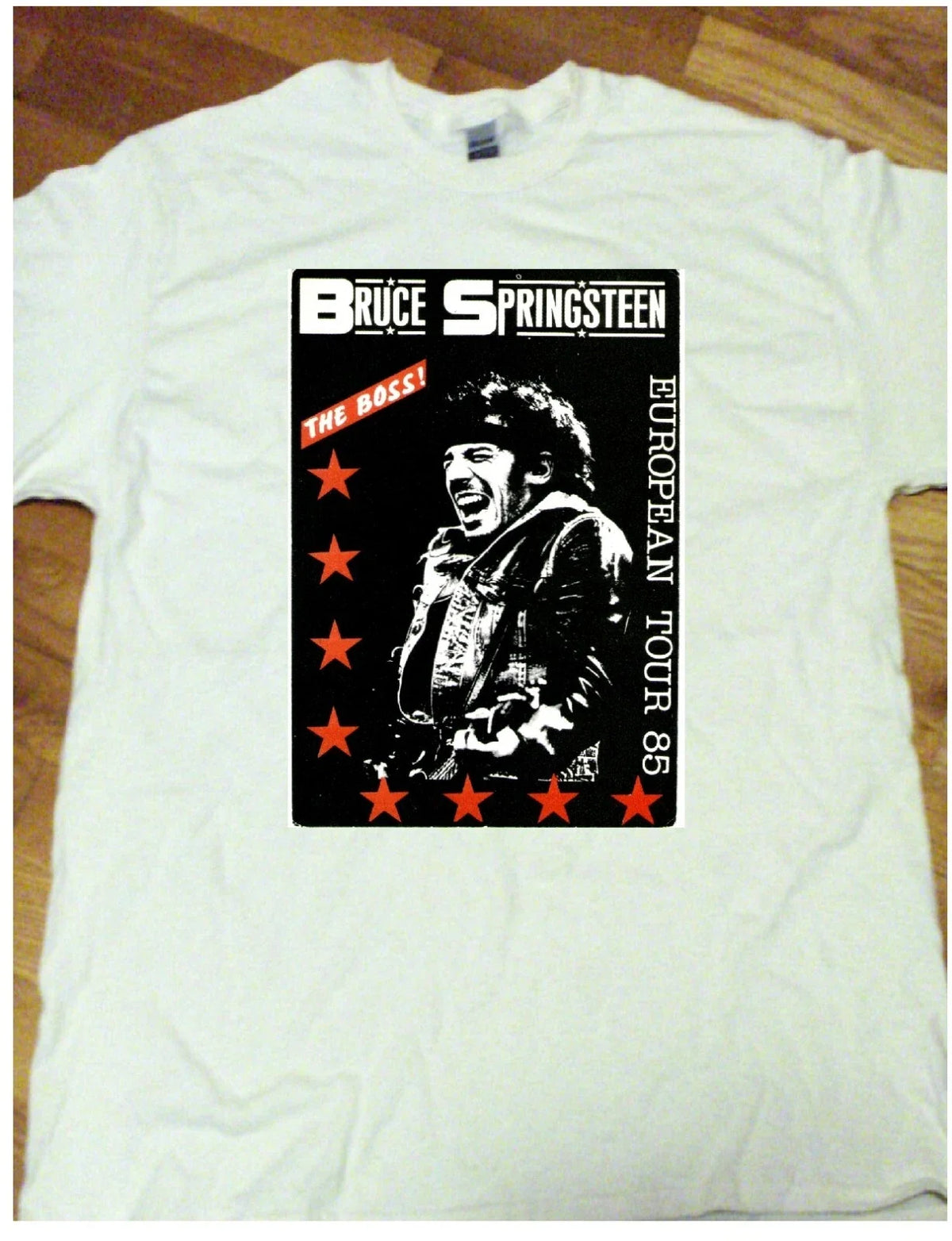 BRUCE SPRINGSTEEN-European Tour 85 - a full-color print. Born in the USA Unisex