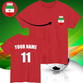 Personalised Iran Football Custom Name And Number Sports Lover Top Unisex