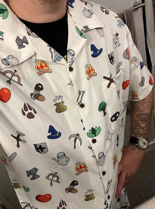 Runescape Skills Print - Hawaiian Shirt Unisex