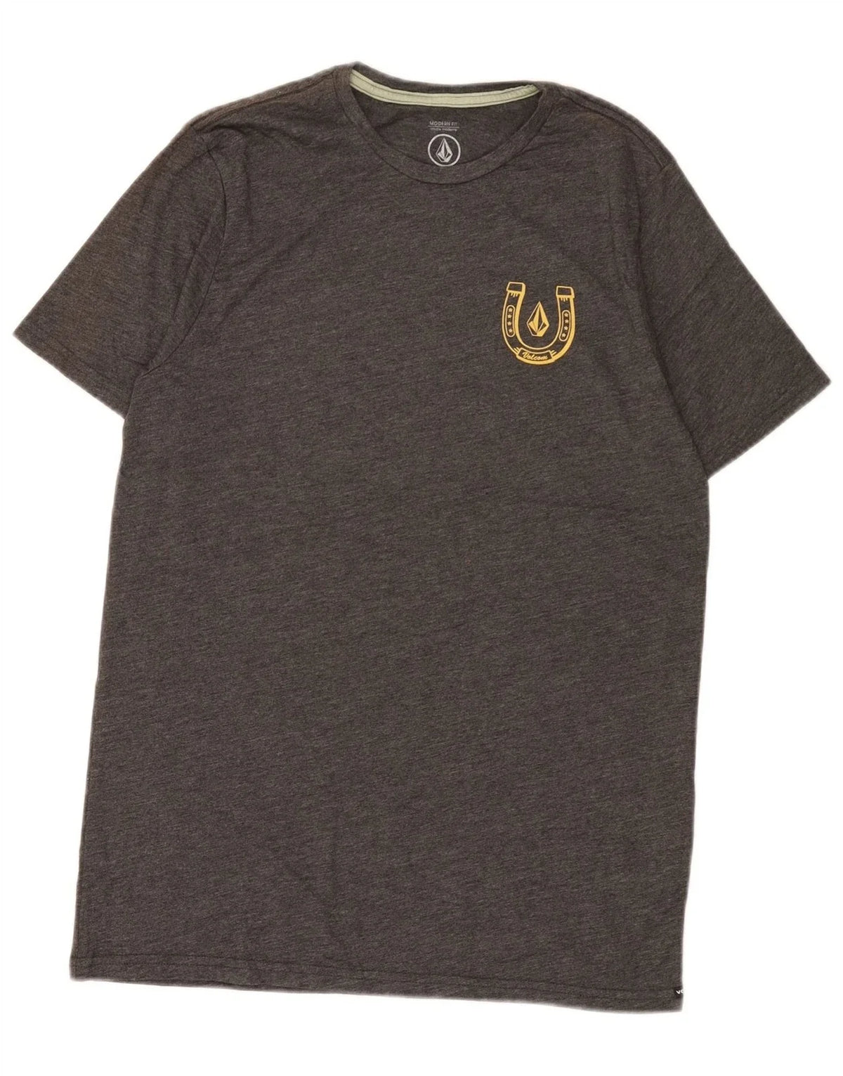Volcom Mens Modern Fit Graphic Top Medium Grey Cotton AC11 Unisex