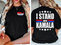 I Stand With Kamala Harris 2024 Comma La For The People 45 47 Cat Ladies T Shirt Unisex