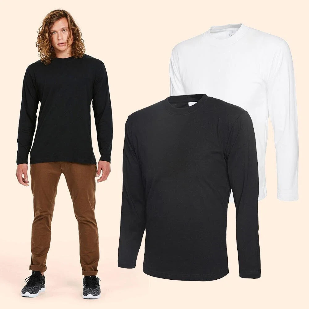 Long Sleeve by Uneek UC314 - Mens Unisex t shirt - XS to 4XL full tshirt Unisex