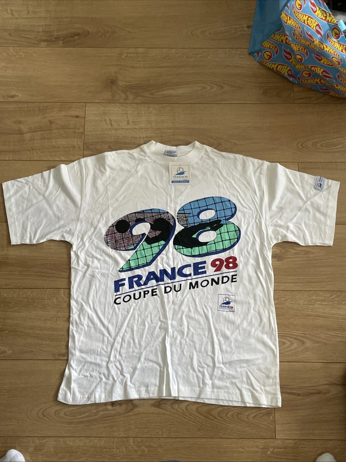 Vintage France 98 World Cup Adult Large Coupe du Monde 1998 Official NEW Unisex
