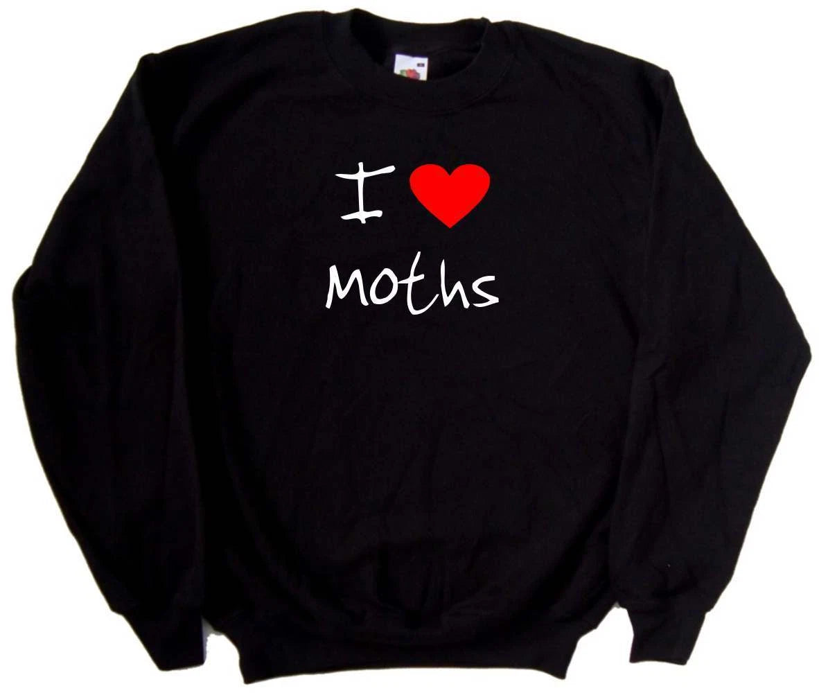 I Love Heart Moths Sweatshirt