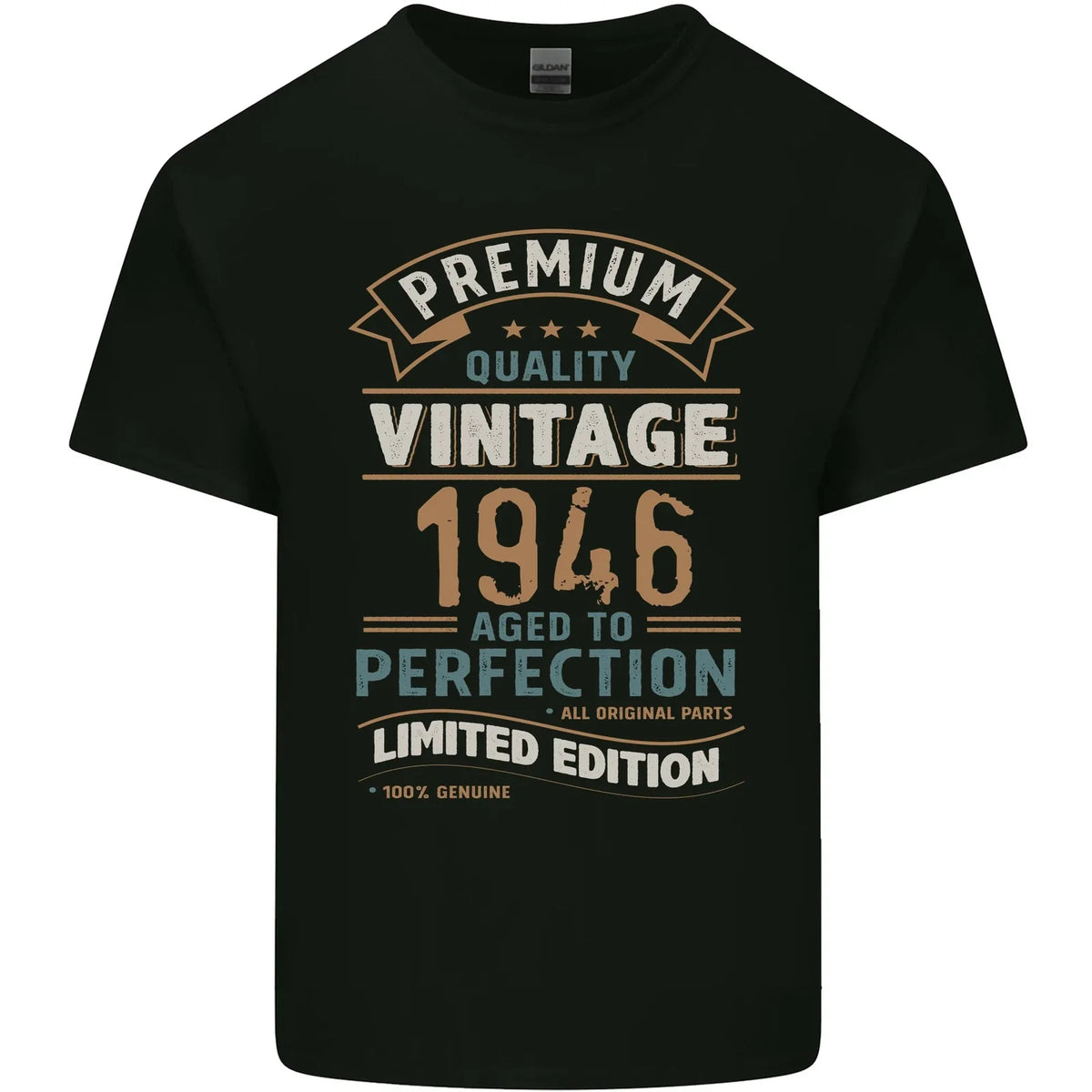 Premium Vintage 80th Birthday 1946 Mens Cotton Tee Top Unisex