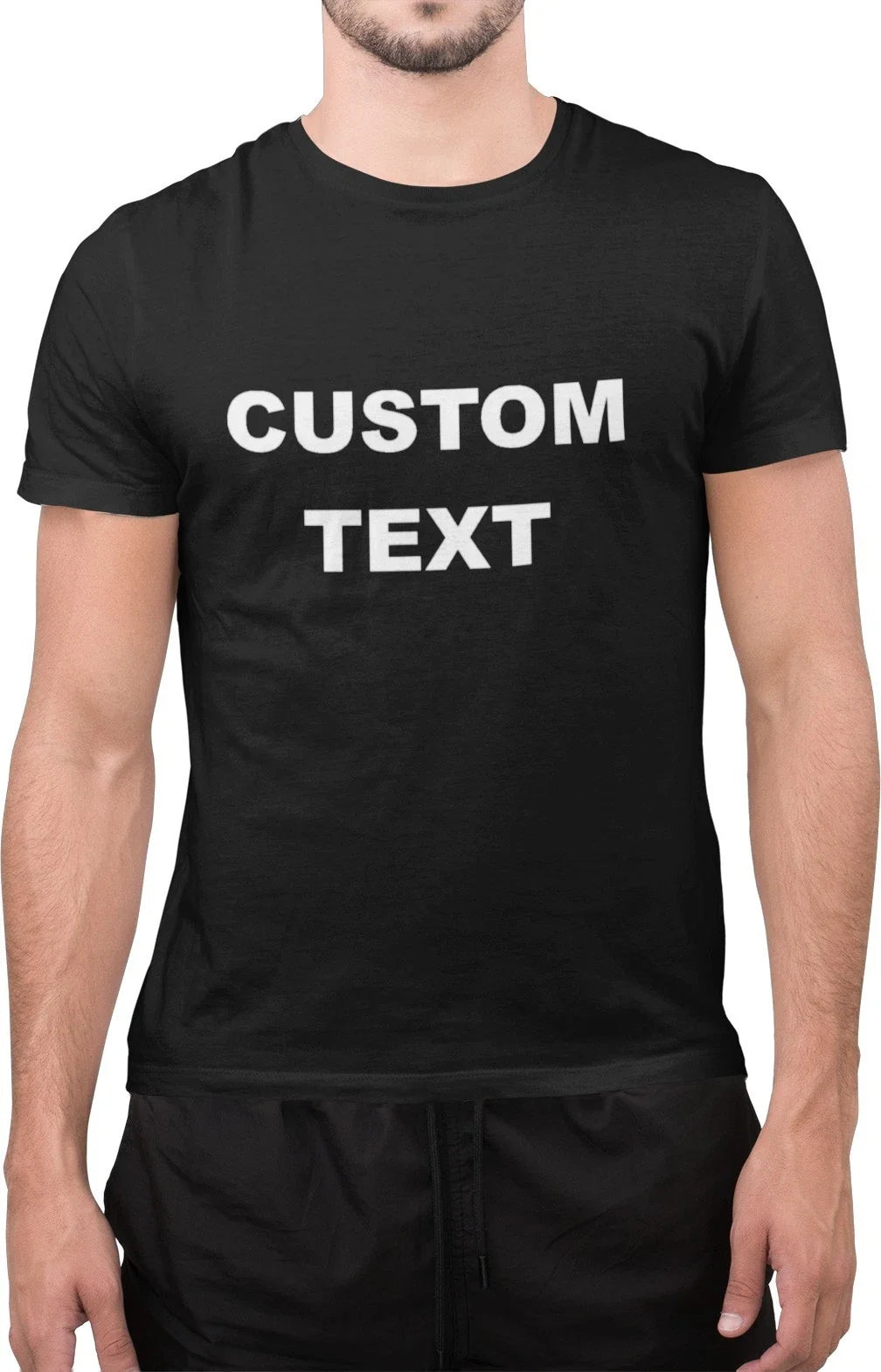 Personalized Custom Text Any 1 Color Custom Text Print Unisex