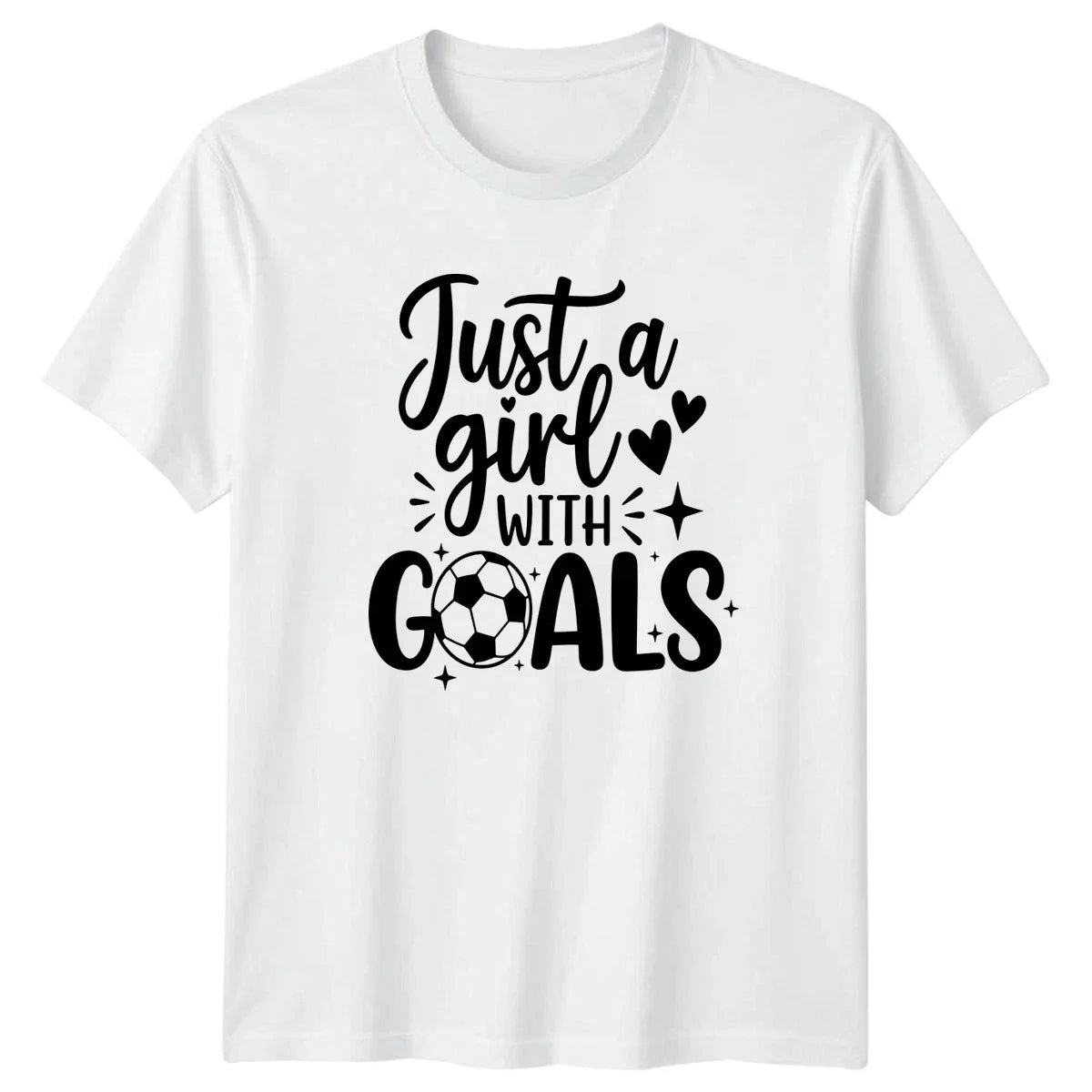 Just A Girl With Goals Womens Womens Soccer Soccer Birthday Gift For Her Unisex