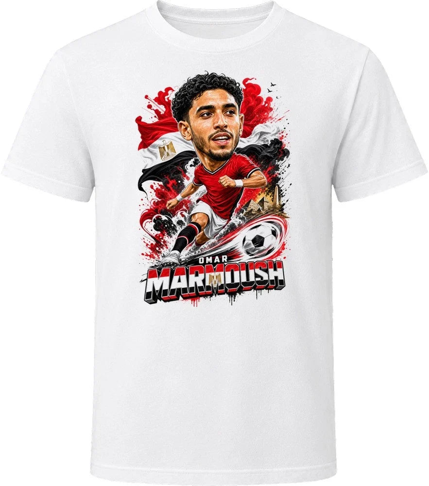 Omar Marmoush Egypt Soccer Caricature 2026 World Cup T Shirt Unisex
