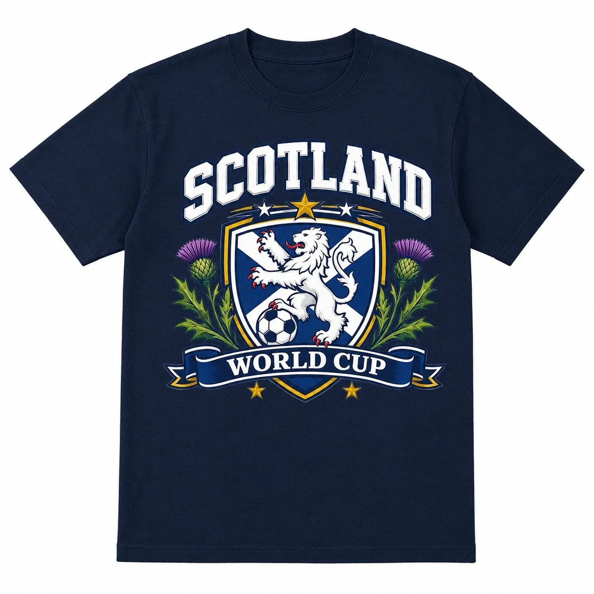 Mens Scotland Saltire Thistle T Shirt World Cup 2026 Football Fan Tee Unisex