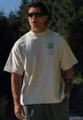 SikSilk Men's Short Sleeved Crew Neck Oversized Fit Drop Shoulder Logo T Unisex