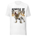 PITBULL BULLY SHIRT DOG VINTAGE - RUDE DOGS - SWOLE DOGZ Y2K - WHITE - REDNOSE Unisex