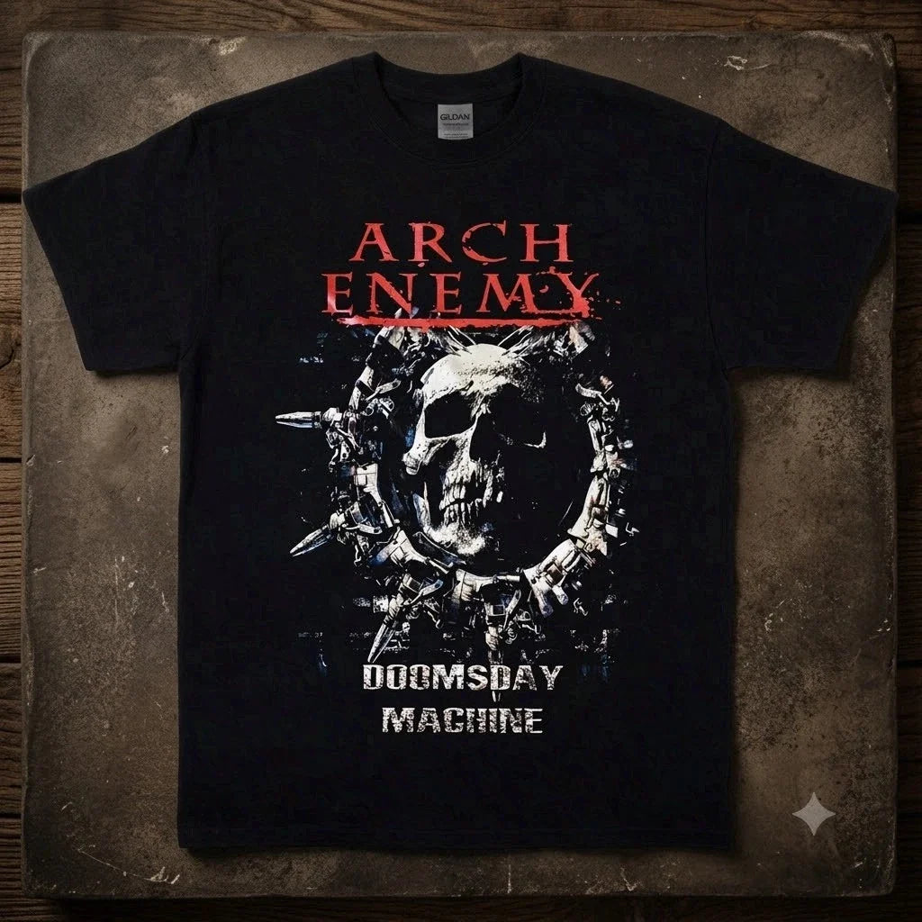HOT!!! Arch Enemy Band Heavy Cotton Black T Shirt Metal Music Tee Free Ship Unisex