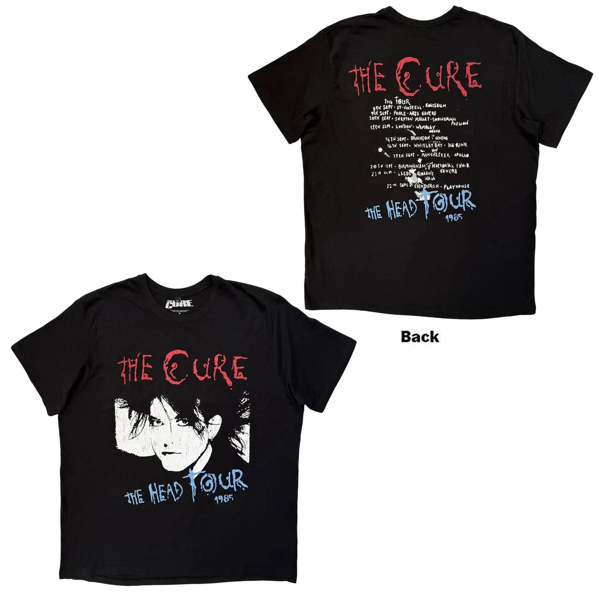 The Cure Premium Carbon : The Head Tour '85 (Black) (Back Print) OFFICIA Unisex