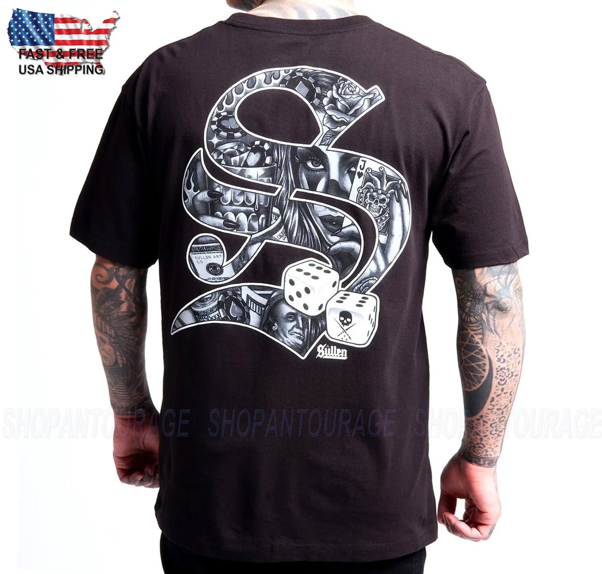 Sullen Art Collective S Dice Standard Fit SCM7793 Short Sleeve Men`s Unisex
