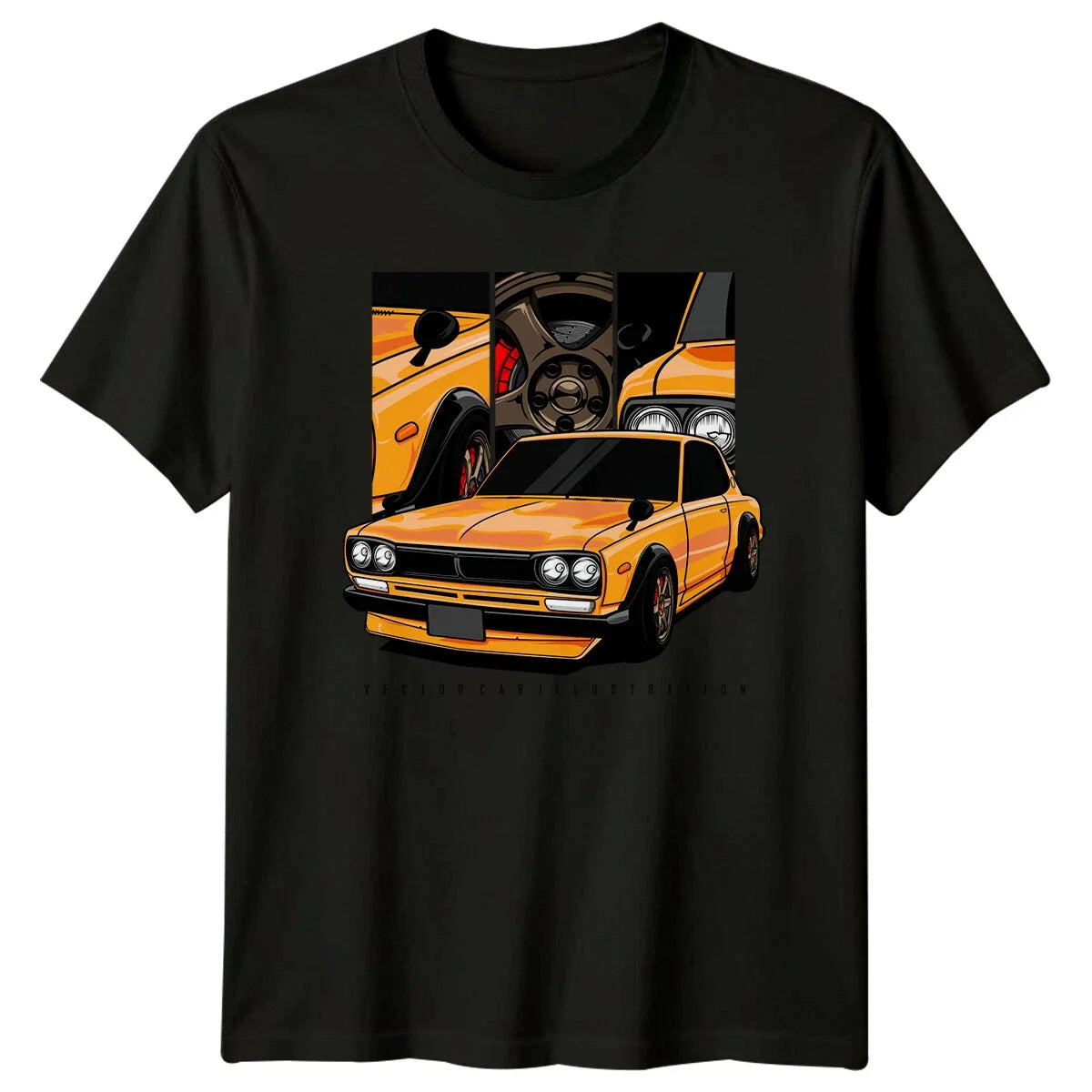 JDM Yellow Car Japanese Mens Womens Tee Graphic Unisex Top Unisex