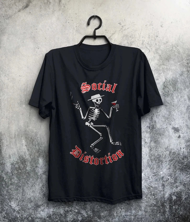 Social Distortion Skelly Logo Soft Fitted Jersey Tee T shirt Unisex
