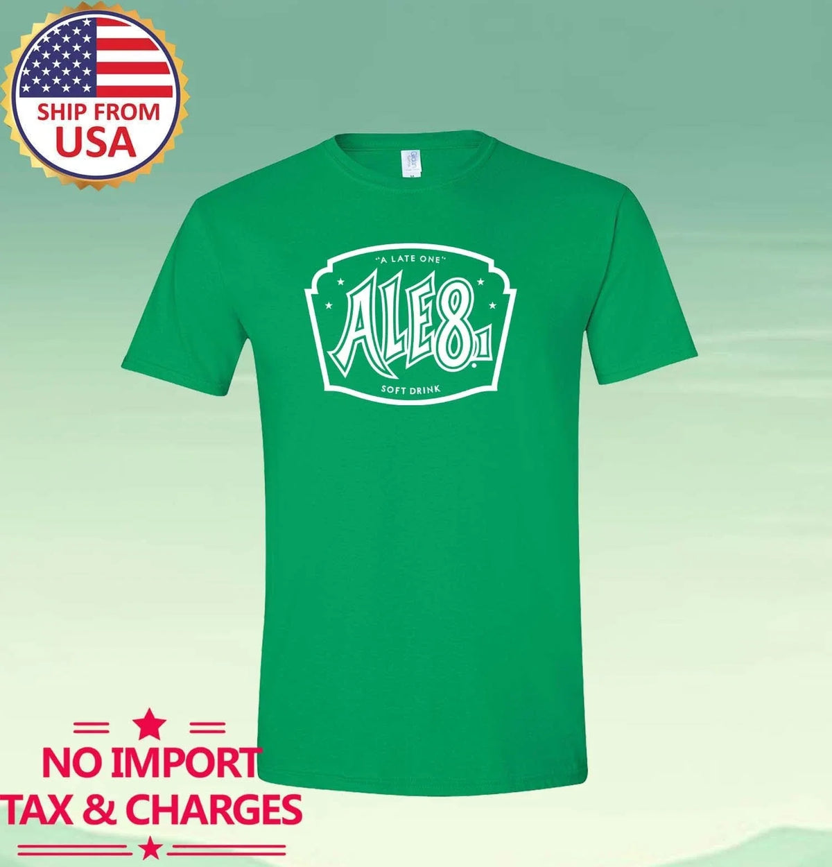 Ale-8-One Soft Drink Men's Green Size S-5XL Unisex