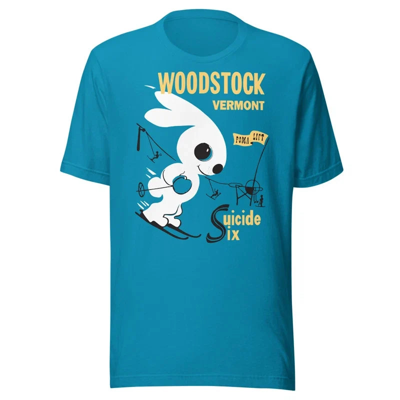 Suicide Six Ski Tshirt Woodstock Vermont Tee T Shirt Men Mountain Skiing VT 6 Unisex