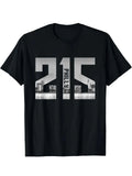 Vintage Philadelphia Philly 215 Area Code Skyline - Soft, Breathable Cot Unisex
