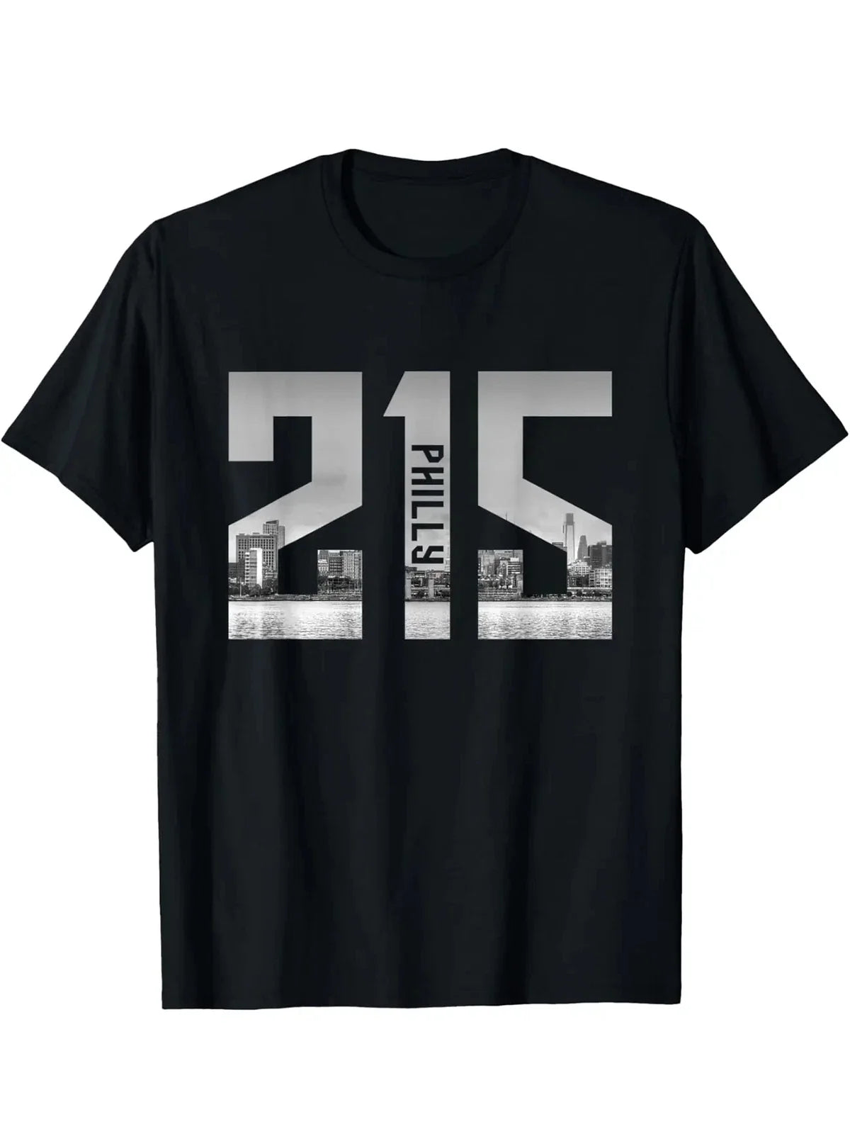 Vintage Philadelphia Philly 215 Area Code Skyline - Soft, Breathable Cot Unisex