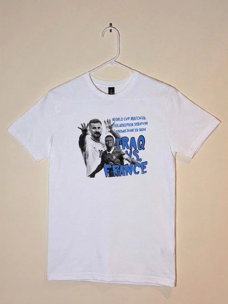 World Cup 2026 Hand-Printed Unisex Match 42 France vs. Iraq RARE Unisex