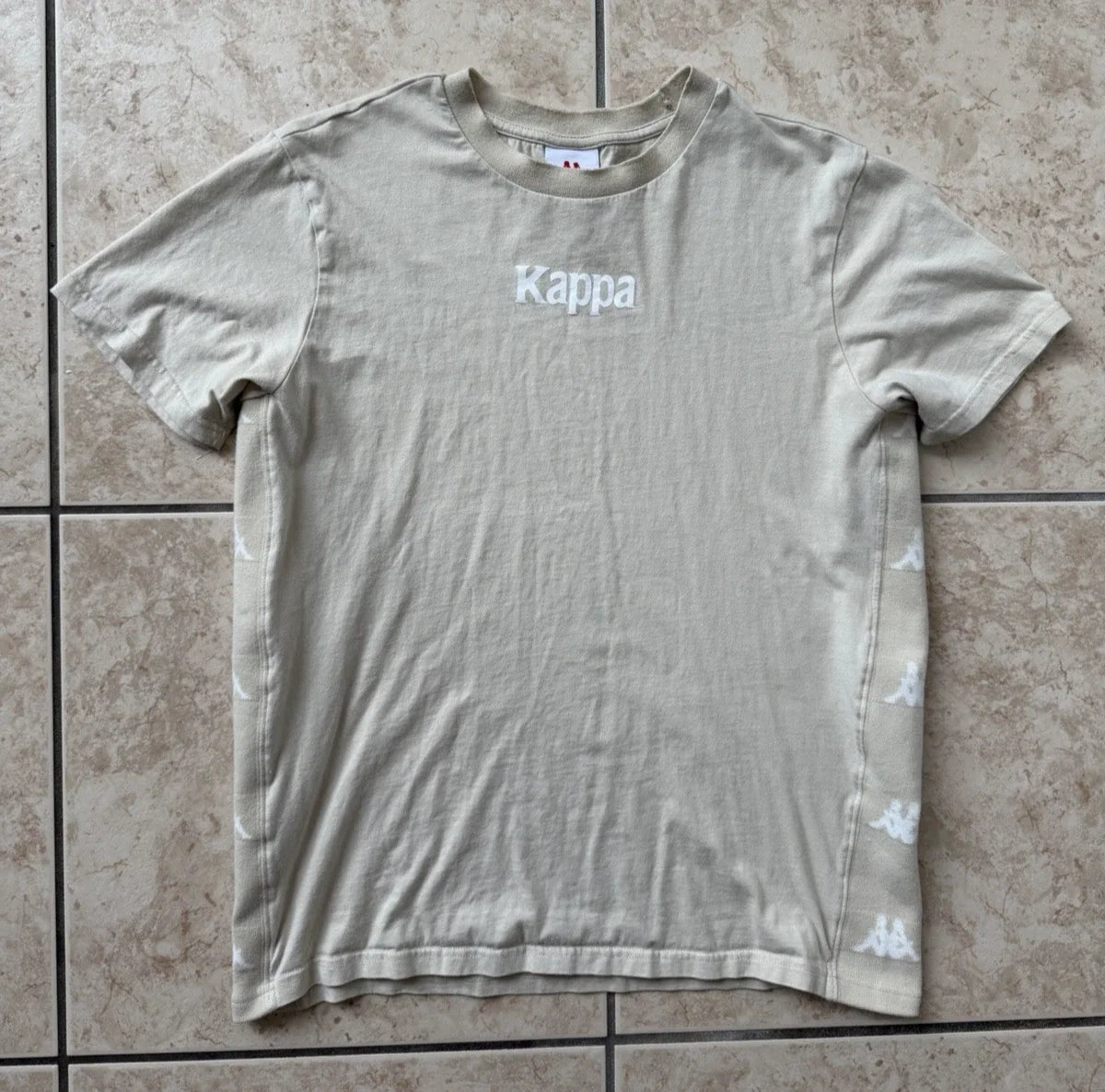 Kappa Soccer Men's Short Sleeve XL Sand Tan Athletic Training Sports Top Unisex