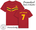 Spain Strip 2026 Personalised Name & No Adult Kids Baby, Football Euro Unisex
