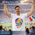 2026 World Cup USA Canada Mexico Unisex Cotton Soccer Fan Graphic Tee Unisex