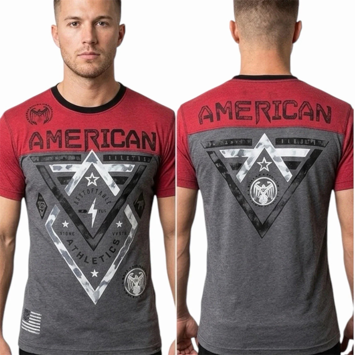 AMERICAN FIGHTER Charcoal Red ALASKA Athletic Graphic NWT Unisex