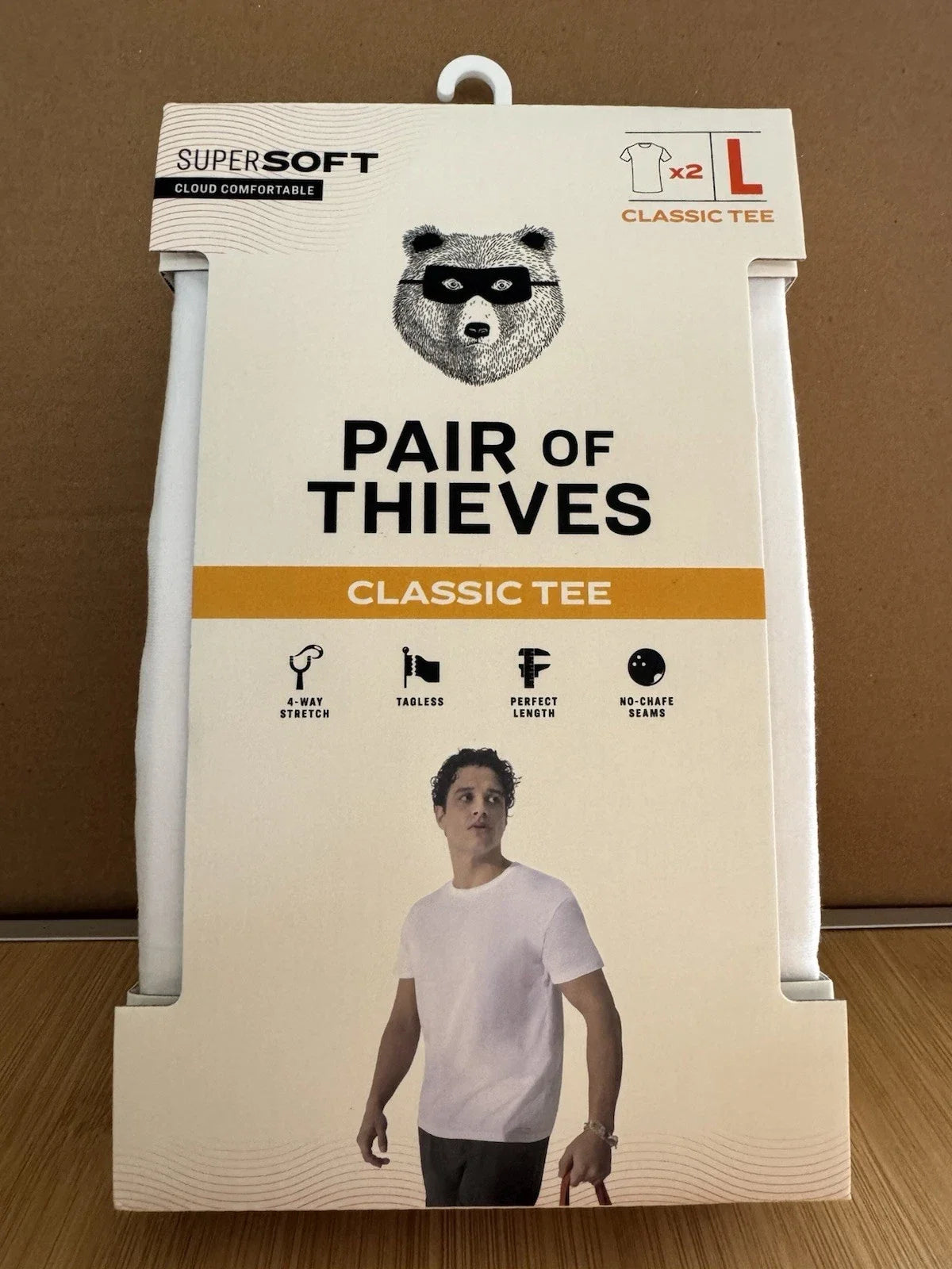 2 Pair Of Thieves Classic Tee Super Soft - Size Large Unisex