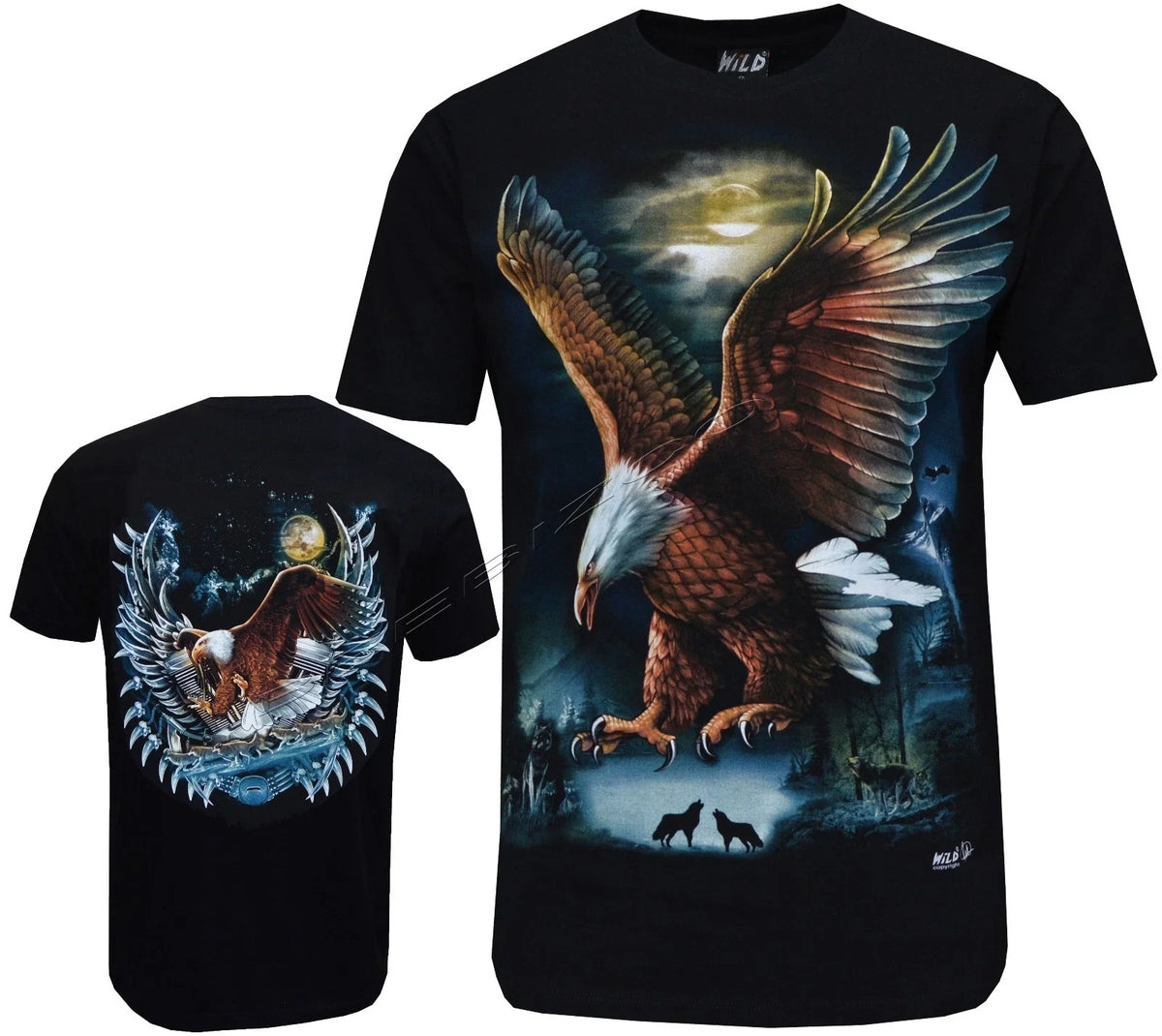 Eagle American Bald Eagle Bird of Prey in the Mountains Wolves by Wild Unisex