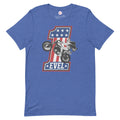 Evel Knievel®-Join Our Team #1 Men's Motorcycle Tee in Heather Royal Blue Unisex