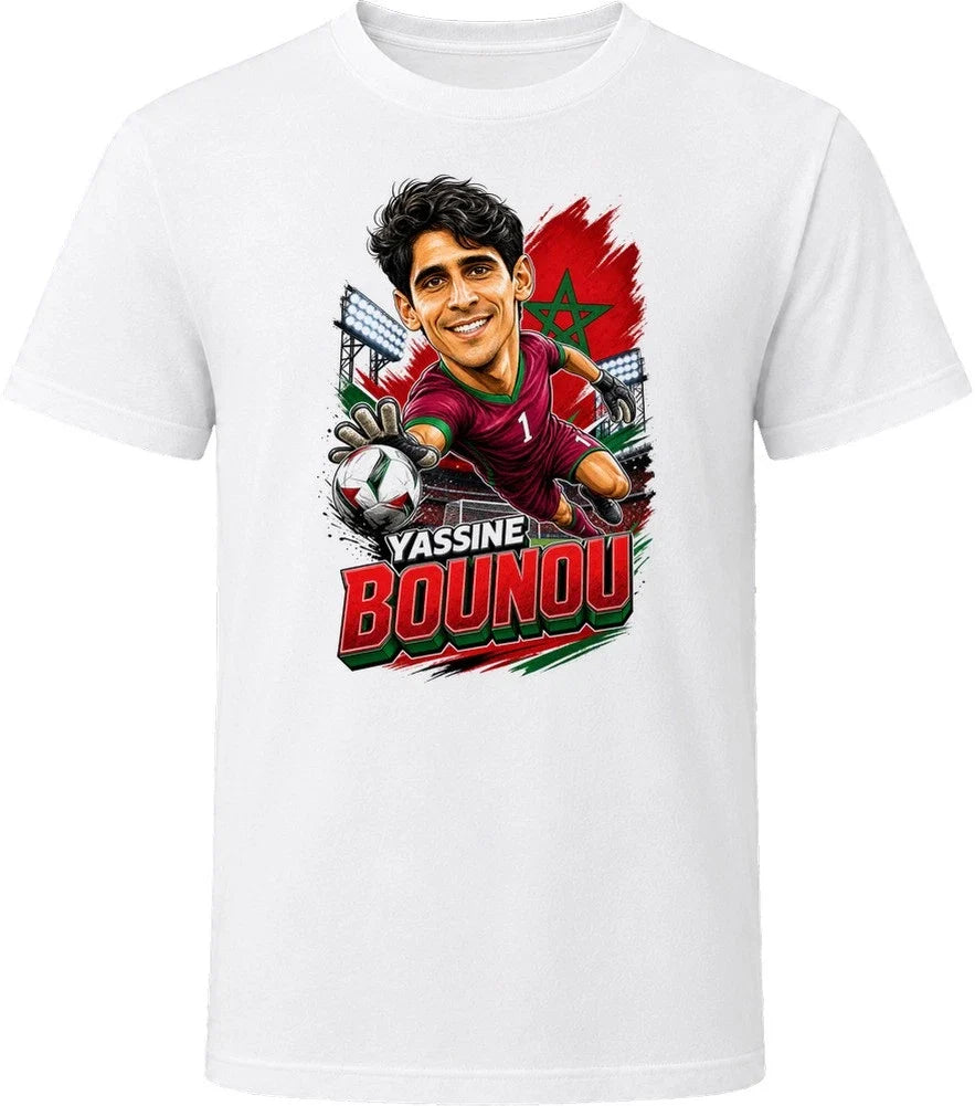 Yassine Bounou, Morocco Caricature Soccer 2026 T Shirt Unisex