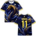 Bosnia Herzegovina Soccer Fan 3D Custom Name Number Football Tee Unisex