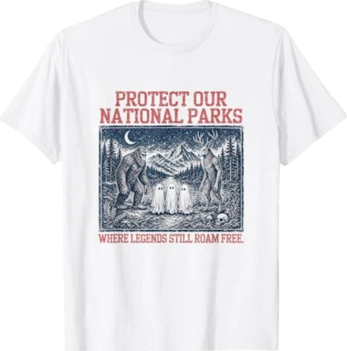 Protect Our National Parks Cryptid Nature Protection Horror T-Shirt