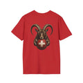 Switzerland Ibex Soccer Ball Swiss Flag Football Fan Tee Unisex