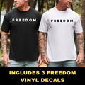 Charlie Kirk Freedom Soft Style American Patriot with 3-Vinyl Decals Unisex