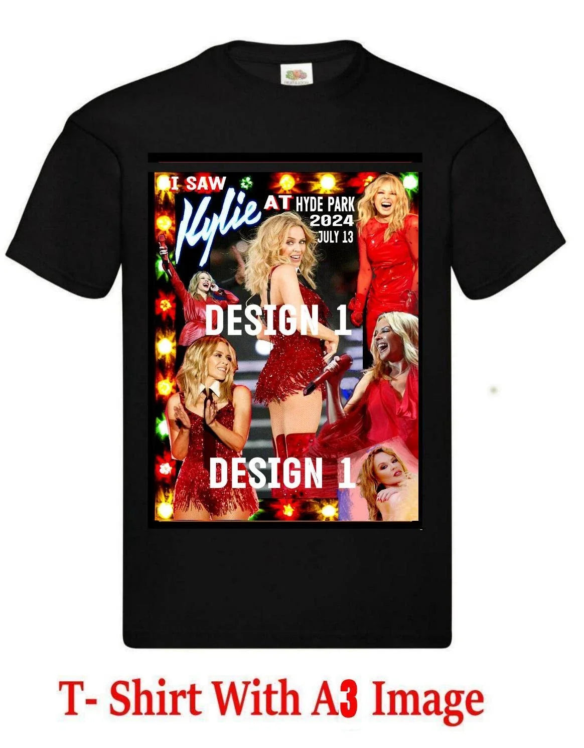 KYLIE MINOGUE 2 X Designs T.SHIRT / HYDE PARK Unisex